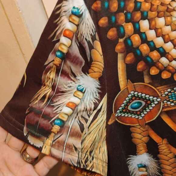 Bohemian Owl Print Mini Dress - Picture 2 of 10